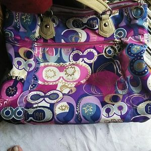 Coach purse poppy